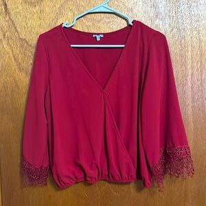 Maroon top